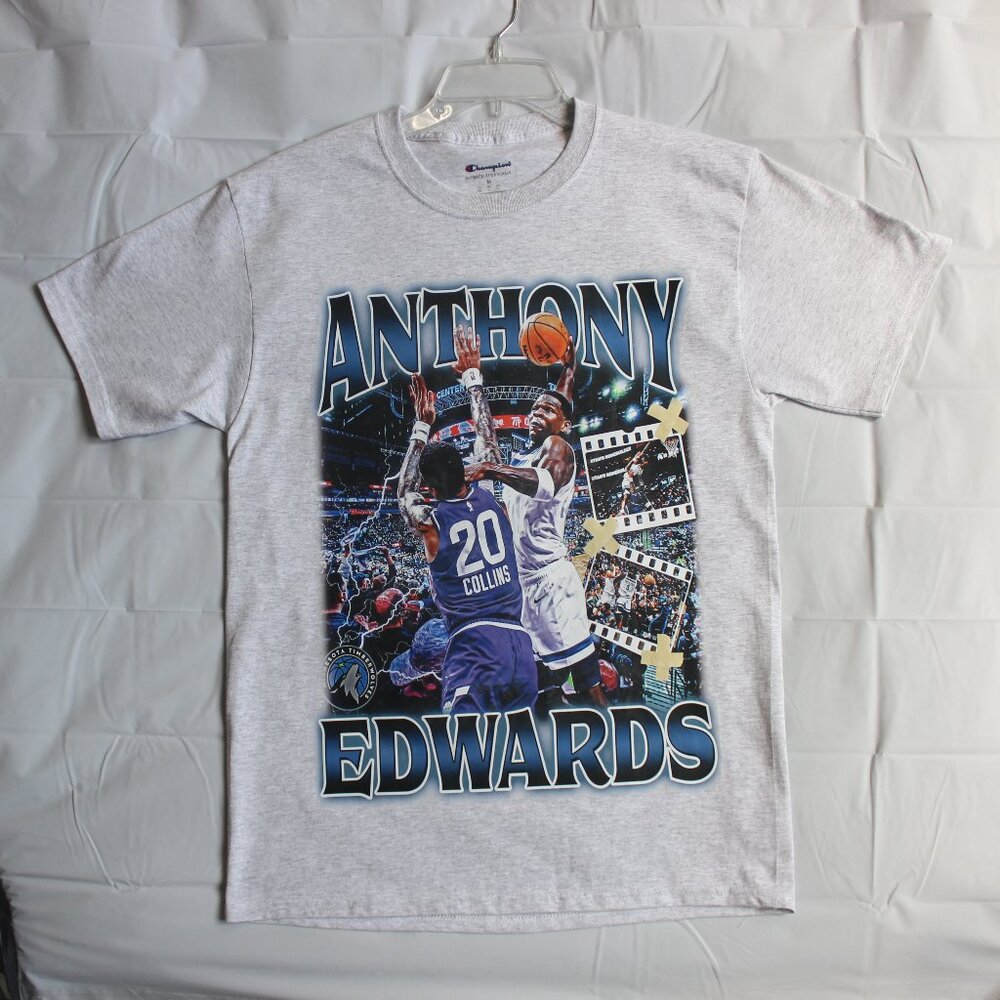 size MEDIUM ANTHONY EDWARDS T-SHIRT\STYLE 90's bootleg
